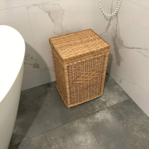 ランドリーバスケット　籐バスケット蓋付き 楽天市場】フタ付き かご 収納 バスケット 縦長 M L 2個セット内