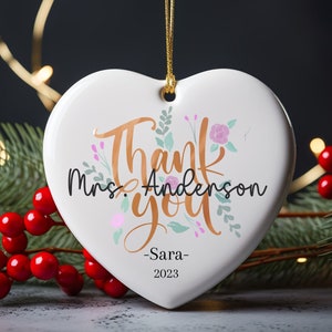 Personalized Ornament Gift to Say Thanks Customized Ornament, Teacher Gift, Home Decor, Thank You Gift for Friend, mentor, teacher, coworker