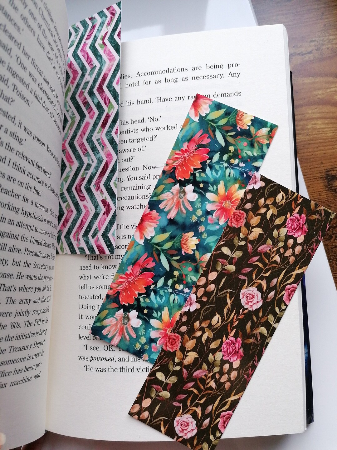 Brightly Coloured Pattern Bookmarks Double Sided Print Glossy/matte Book Accessories 2 X 6 5 X