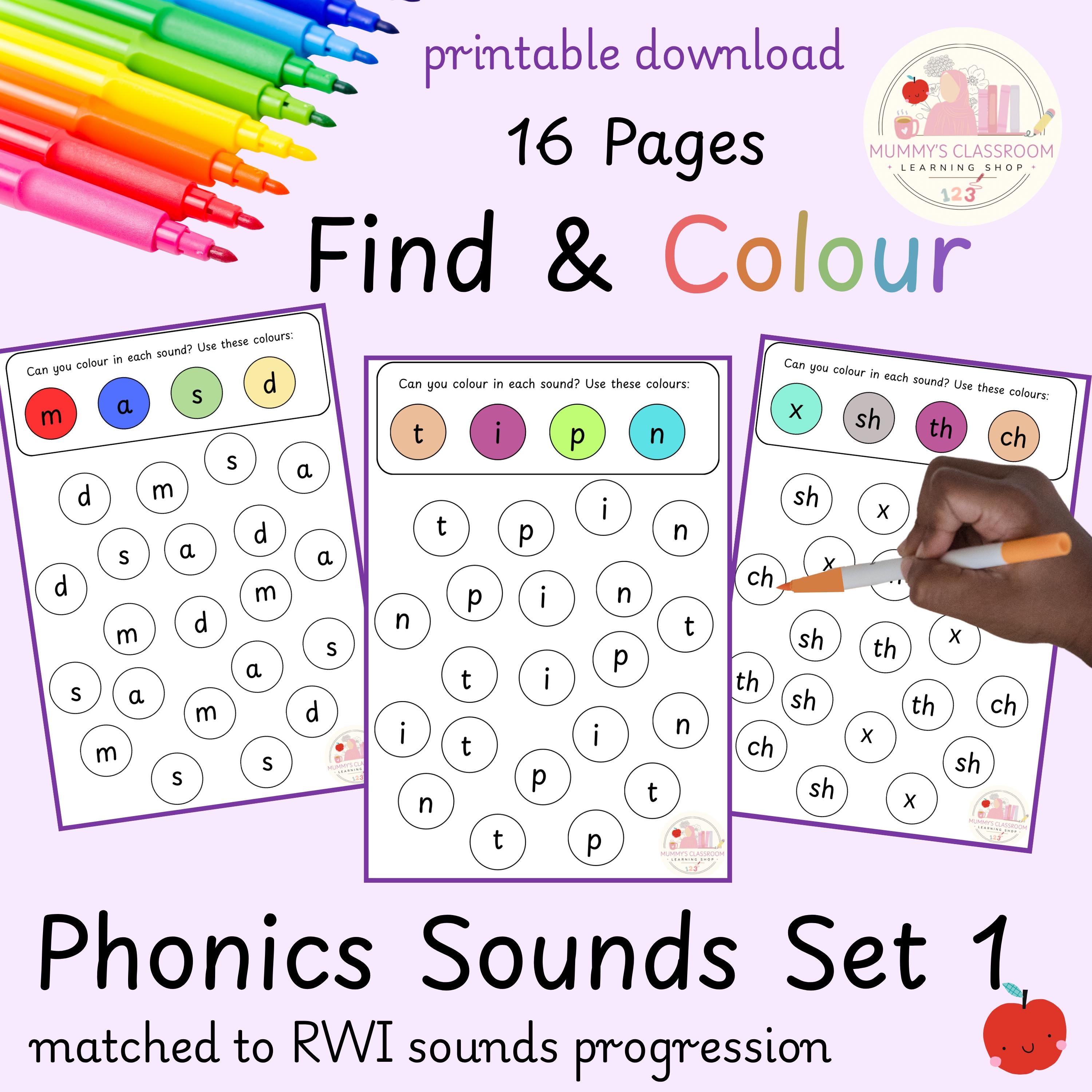 Rwi I Insect Phonics Find & Colour Worksheets – RWI Set 1 (digital Download) - Etsy