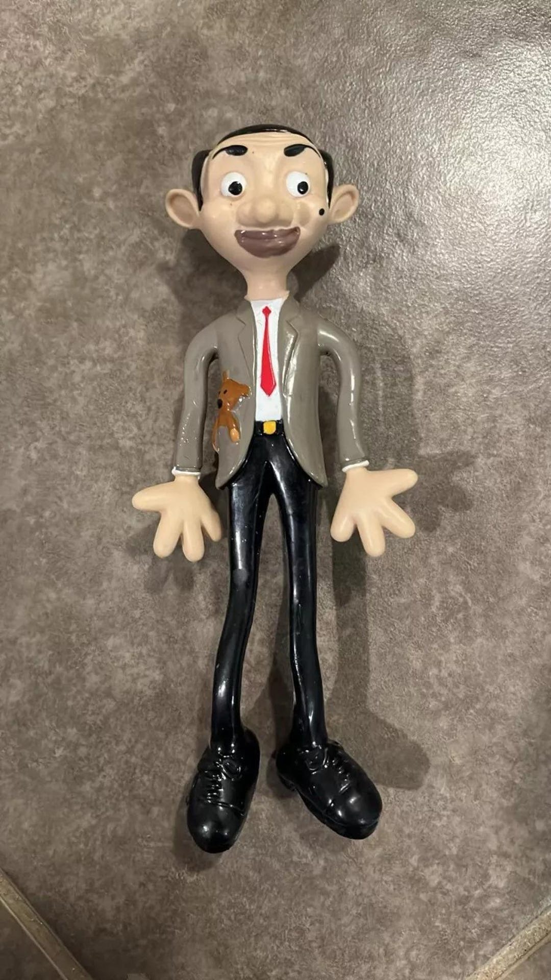 Mr Bean Toy Bendable Flexible With Teddy Bear in Pocket 6 - Etsy