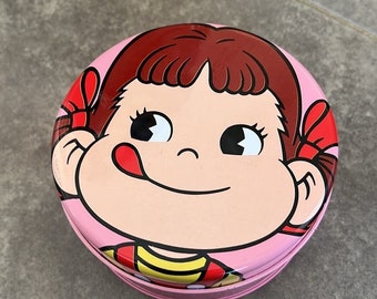 Peko Chan Milky Tin Can Canister Trinket Case Milky