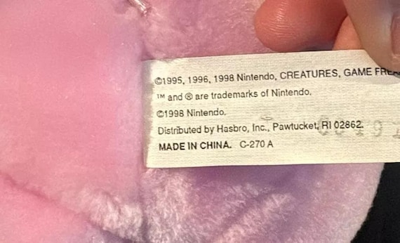 1998 Nintendo Hasbro Pokemon Jigglypuff Plush Toy 6" - Etsy