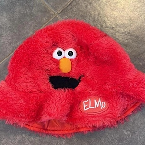 Sombrero de pescador de Elmo de Barrio Sésamo Sombrero peludo