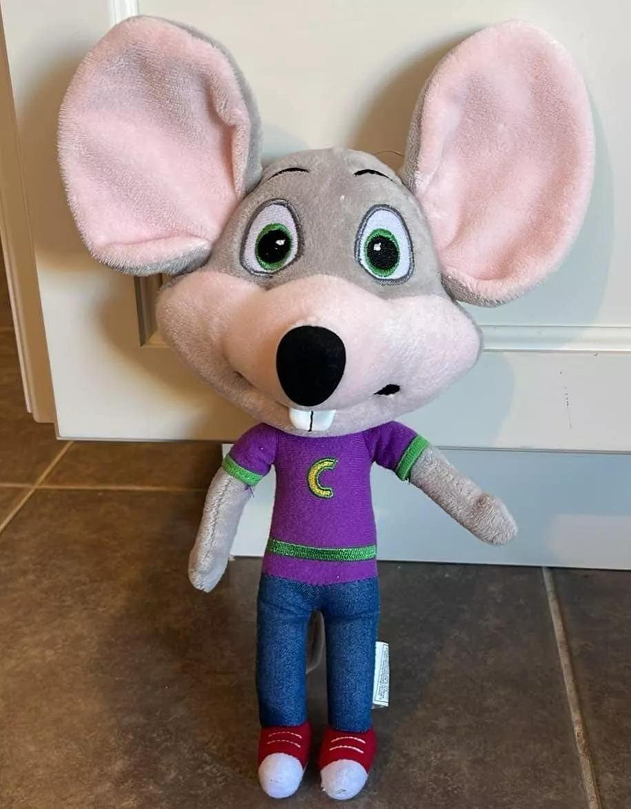 Chuck E Cheese Mascot Plush Stuffed Animal Toy Doll 10"