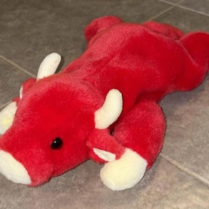 1998 TY Beanie Buddy SNORT the Bull Stuffed Animal Toy 14 inch