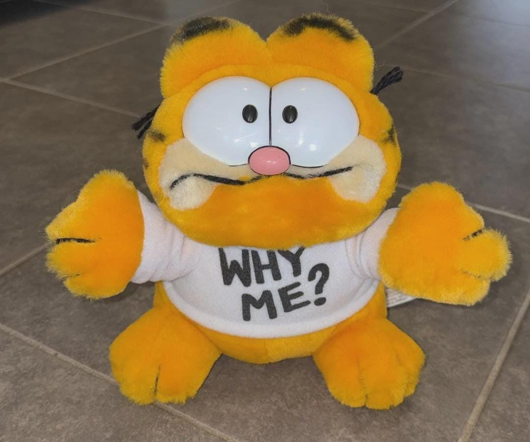 Vintage 1981 Dakin Stuffed Animal Toy Garfield 8