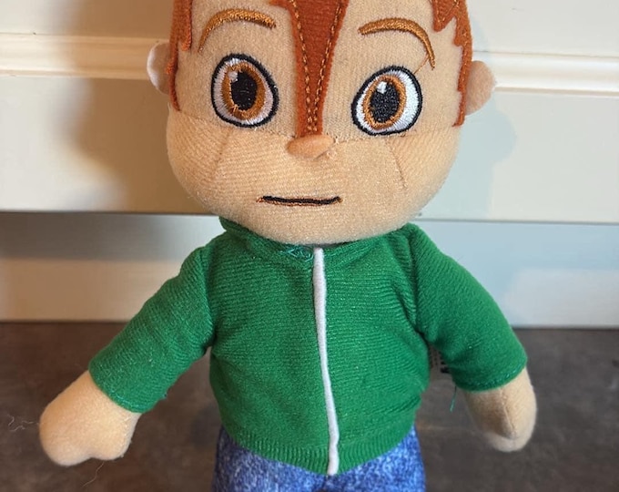 Laruokivi Chipmunks Theodore Plüschtier | 9 Zoll / 23 Cm Stofftier | Grünes Kuscheltier Für Kinder