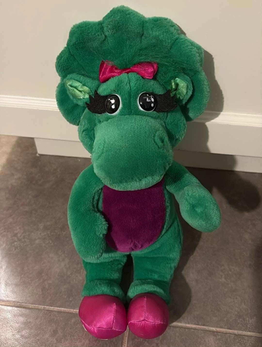 1992 Baby Bop Plush Green Dinosaur Barney & Friends 12 Inch - Etsy