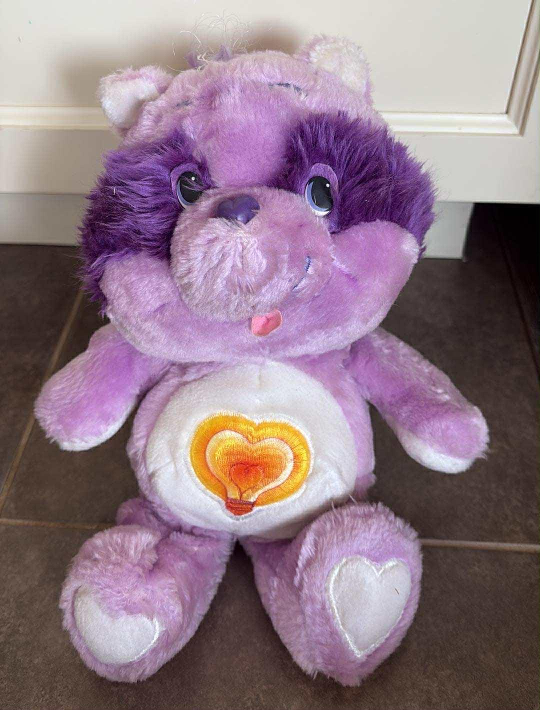1984 Care Bear Cousin Bright Heart Raccoon Plush 13