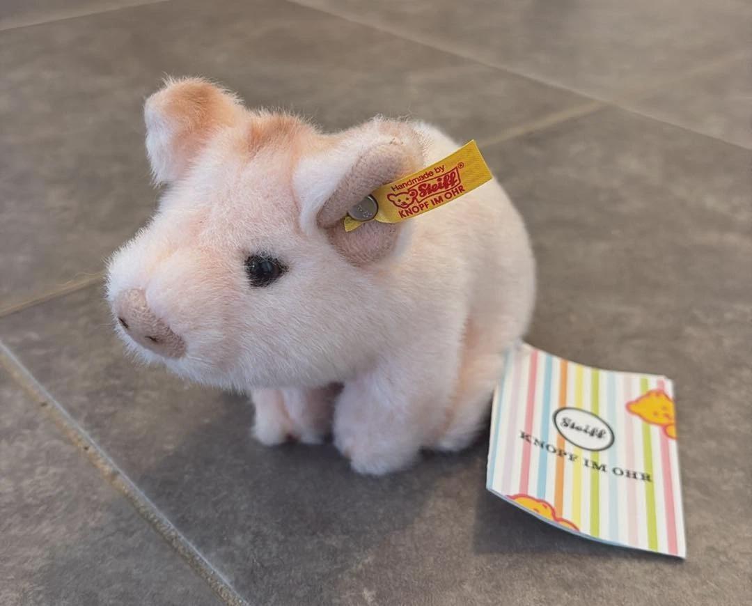 シュタイフ   1986 Alice & HerFriends Steiff Sissi Piglet Plush Tags & Button 6
