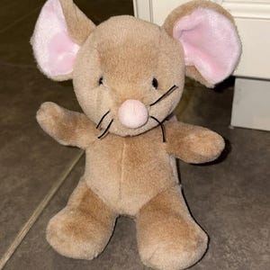 1999 Angel Mouse Cartoon 8 inch Stuffed Animal Plush Toy BBC UK image 1