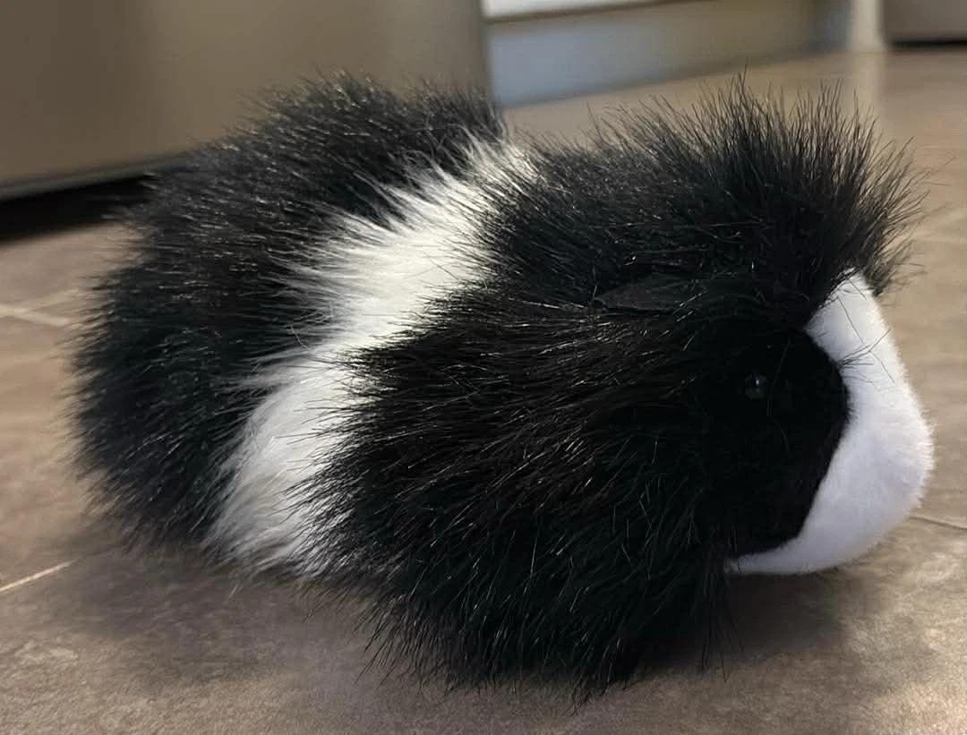 Douglas Cuddle Toys Angora the Black White Guinea Pig Stuffed Animal ...