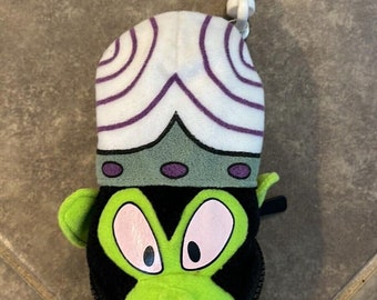 2001 Powerpuff Girls Mojo Jojo Teacher's Pet Clip on Book 6" Plush Toy Keychain