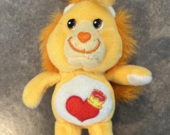 Vintage Brave Heart Lion Care Bear Cousins Keychain Plush 6"