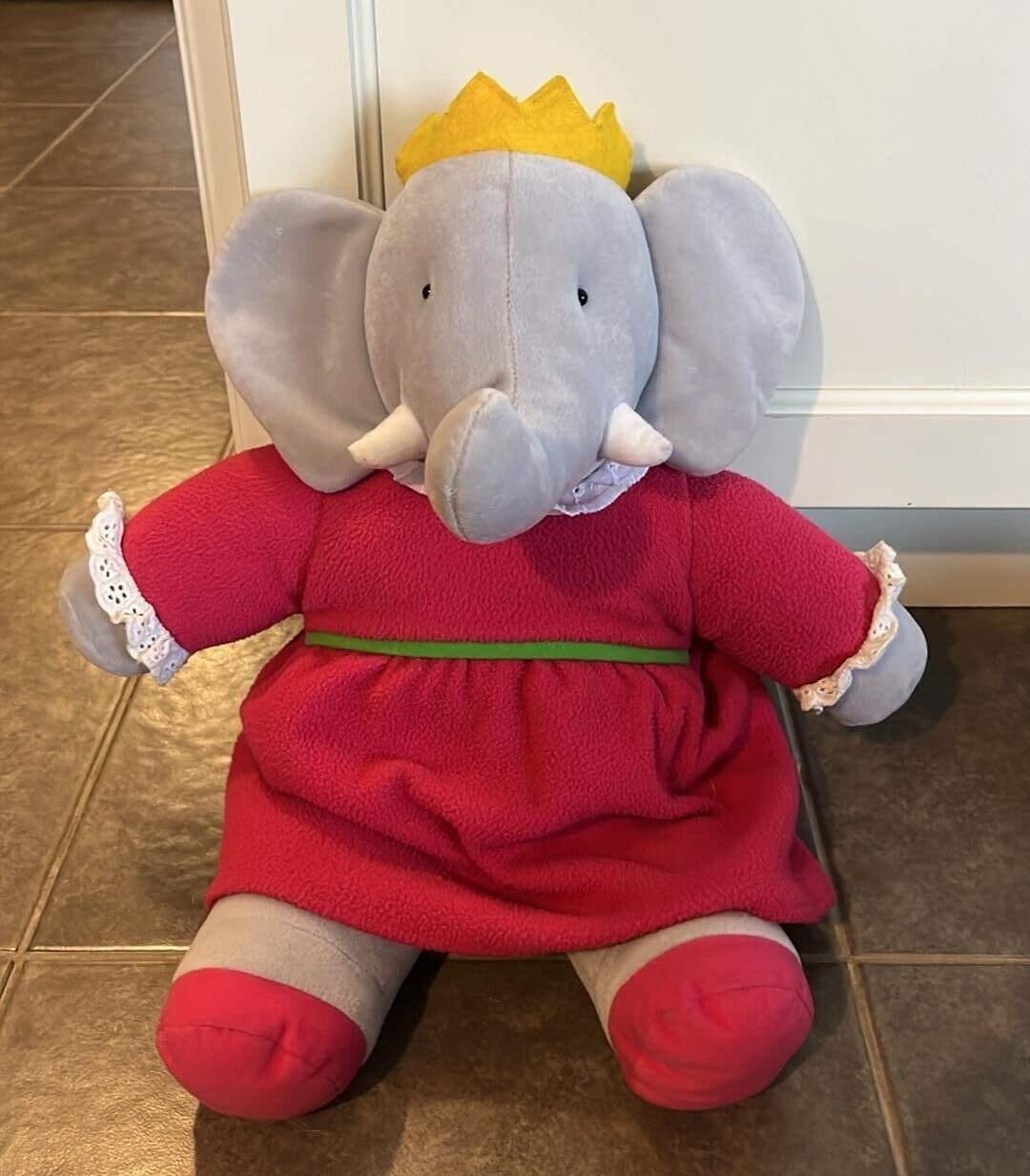 Babar the Elephant Queen Celeste Plush 16 Toy Stuffed Animal Etsy