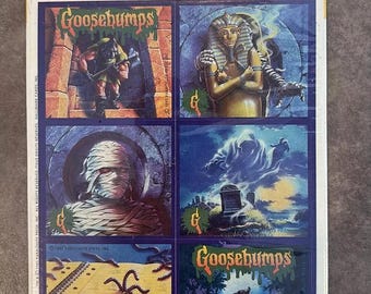 Confezione di adesivi vintage del set di libri Goosebumps della Hallmark del 1995