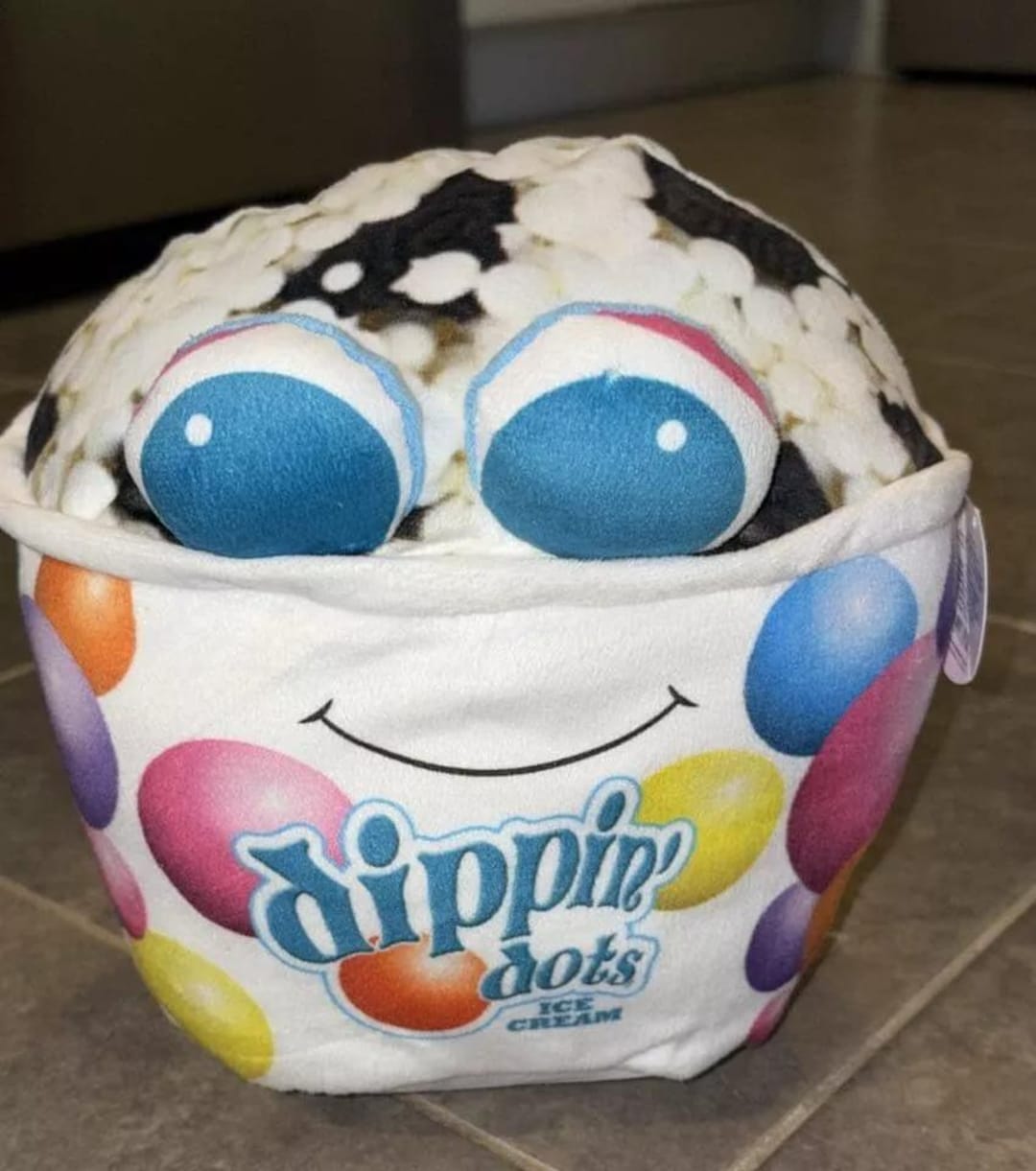 Dippin' Dots Cookies & Cream Plush Pillow Toy With Tag Ice Cream 10