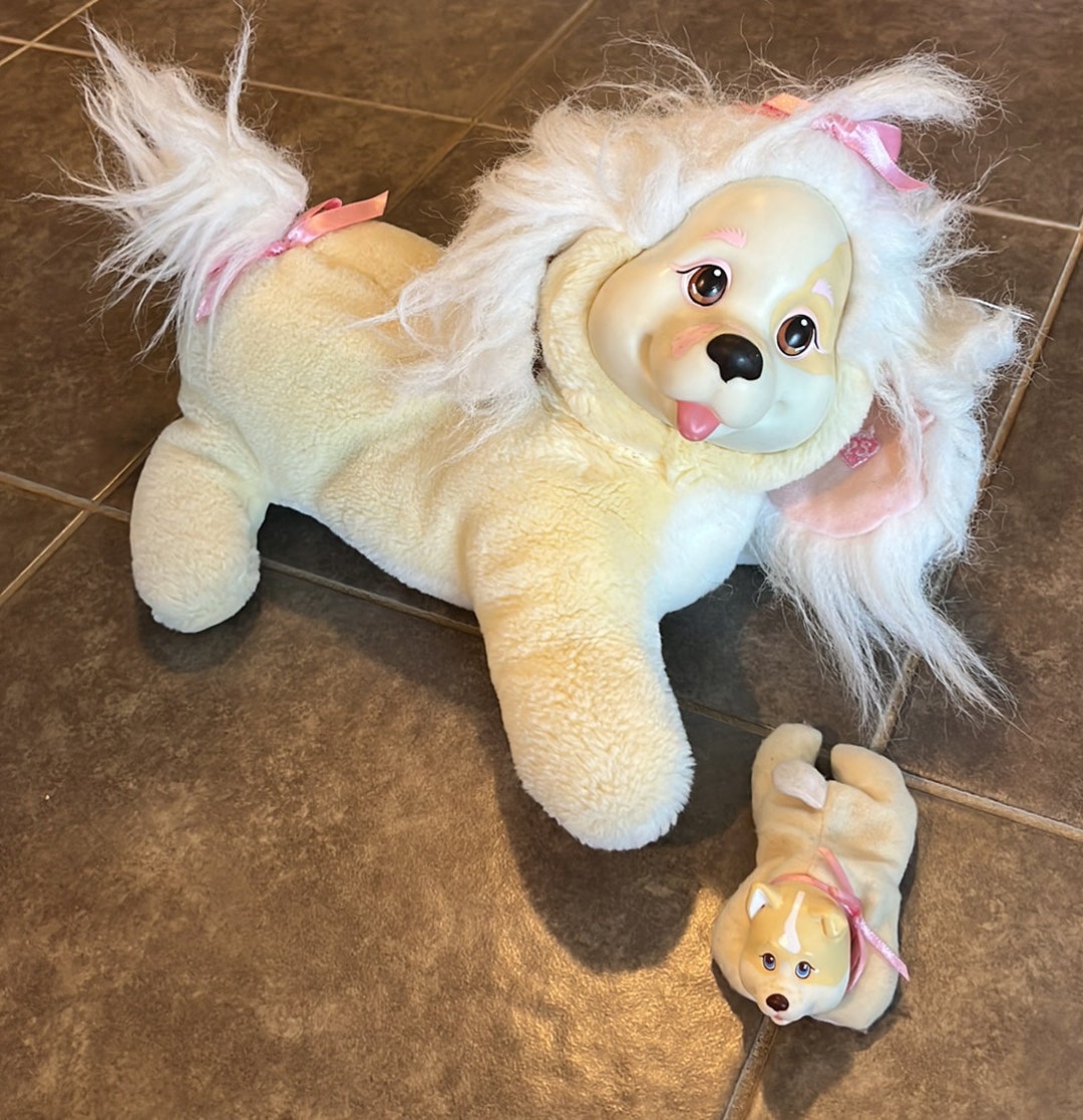 Vintage Hasbro 1991 Puppy Surprise Tan & White Plush MOM AND 1 BABY - Etsy