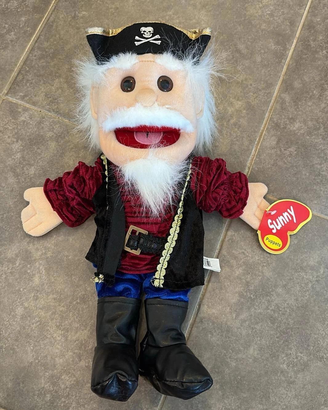 2004 Sunny & Co Sunnys Puppets Pirate King 14" Puppet