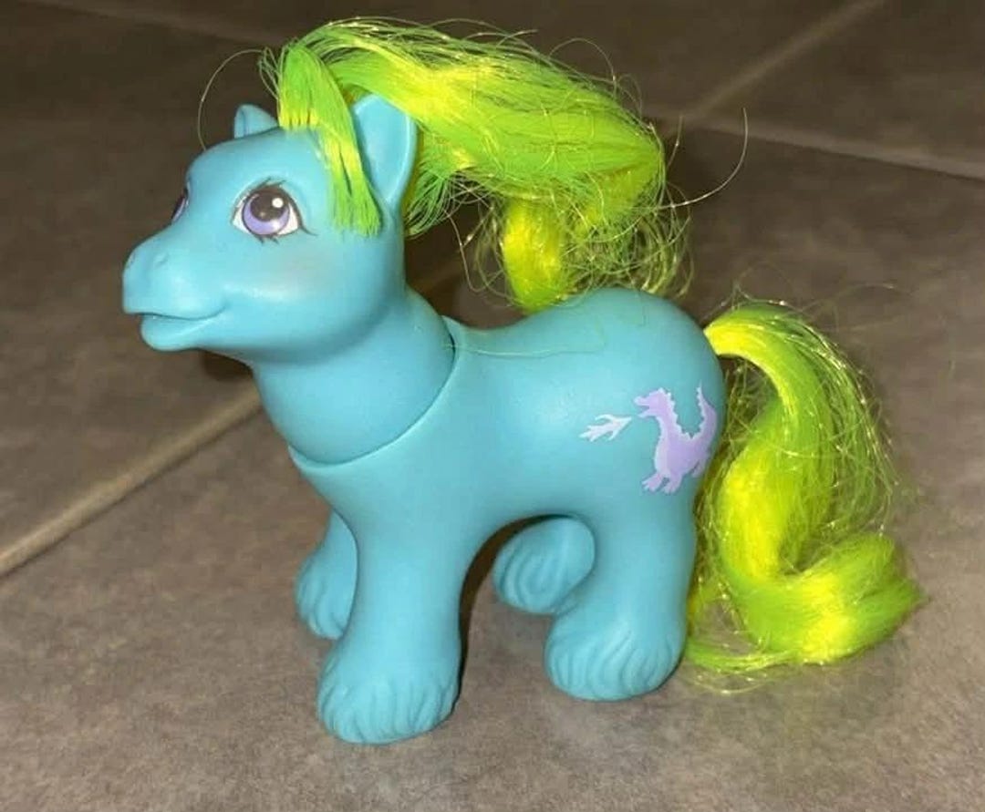 1987 My Little Pony MLP Peek-a-boo Babies Dragon BLUE - Etsy