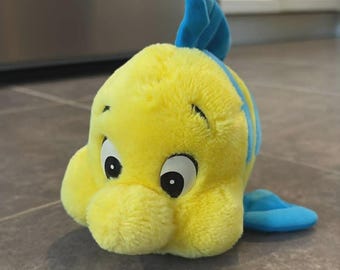 Disney The Little Mermaid Flounder Plush Toy Fish 6 inch