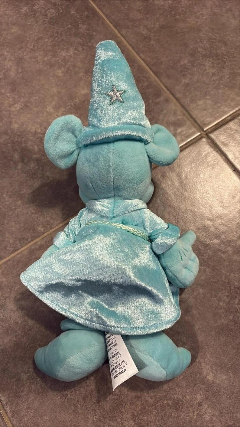Peluche de hechicero verde menta de Mickey Mouse de Disney de 12 pulgadas imagen 2