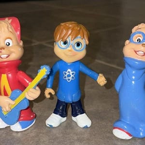 1990 KFC Alvin and the Chipmunks PVC Vinyl Toys Cartoon Character 2 simon