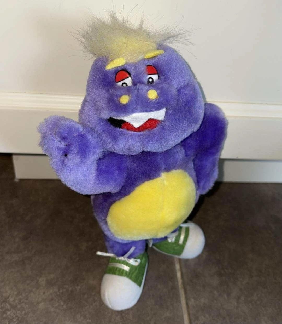 1996 Vintage Pizza Time Plush Purple Monster Mr Munch Chuck E