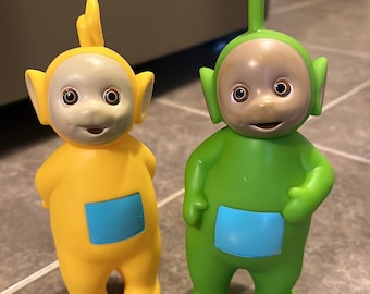 Vintage 1998 Teletubbies Lala and Dipsy Figures 6"