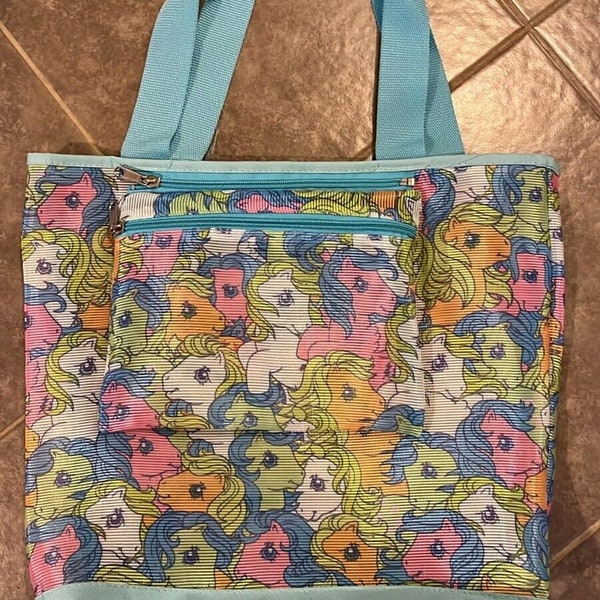 My Little Pony Beach Tote Mesh Bag Purse Cartoon