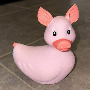 2000 Vintage Rubba Ente Schwein Ducklet Gewichtete Spielzeugfigur