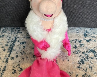Disney Miss Piggy 20" Stuffed Plush Pink Dress The Muppets Toy