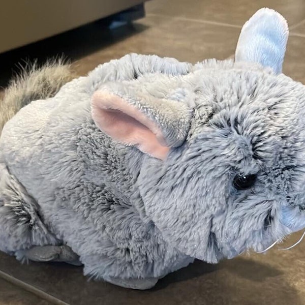 Ganz Webkinz Chinchilla Plush gray 10" Stuffed Animal Lovey, Retired VG No Code