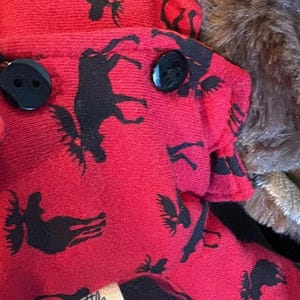 Little Blue House Brown Moose in Pajamas Plush 10" Stuffed Animal image 3