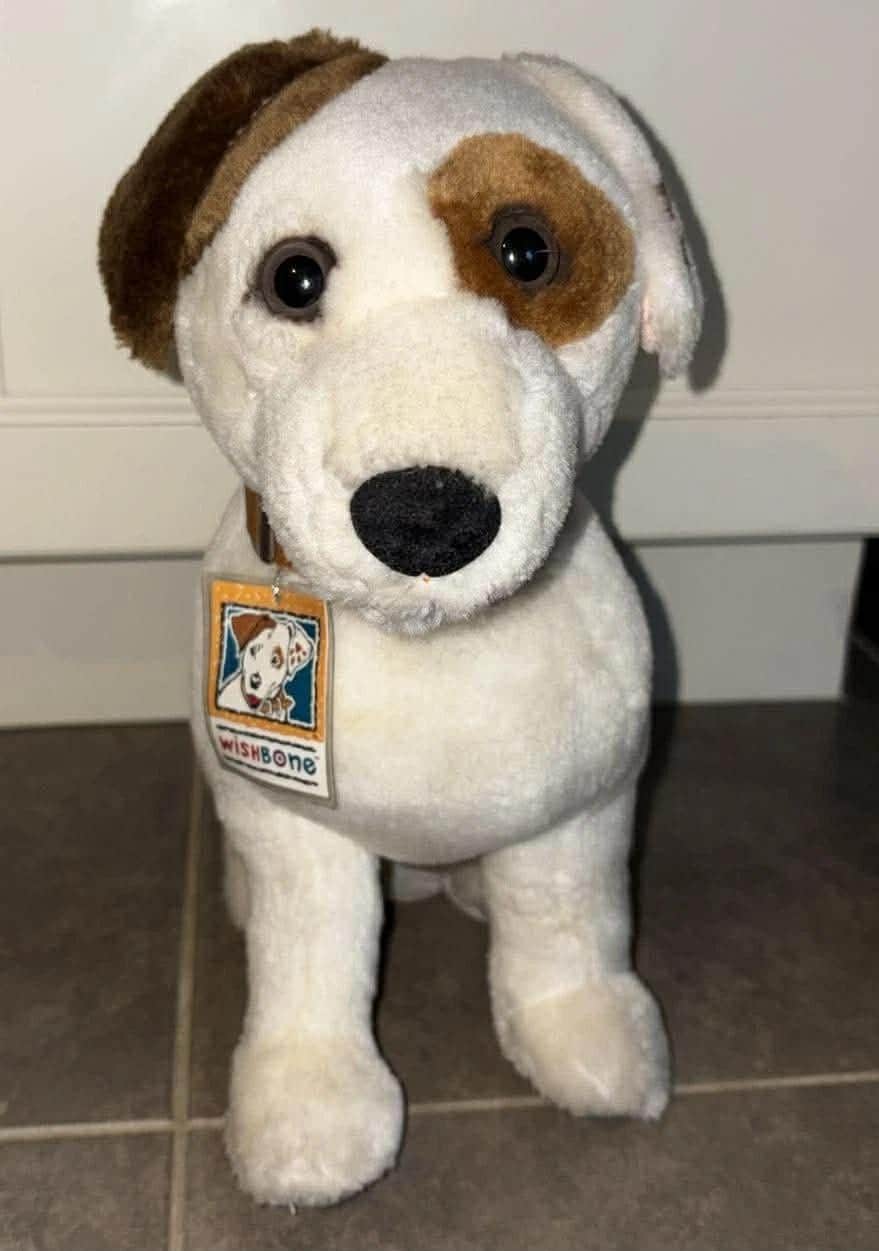 Vintage 1996 Wishbone Plush Jack Russel Terrier Stuffed Dog PBS 12