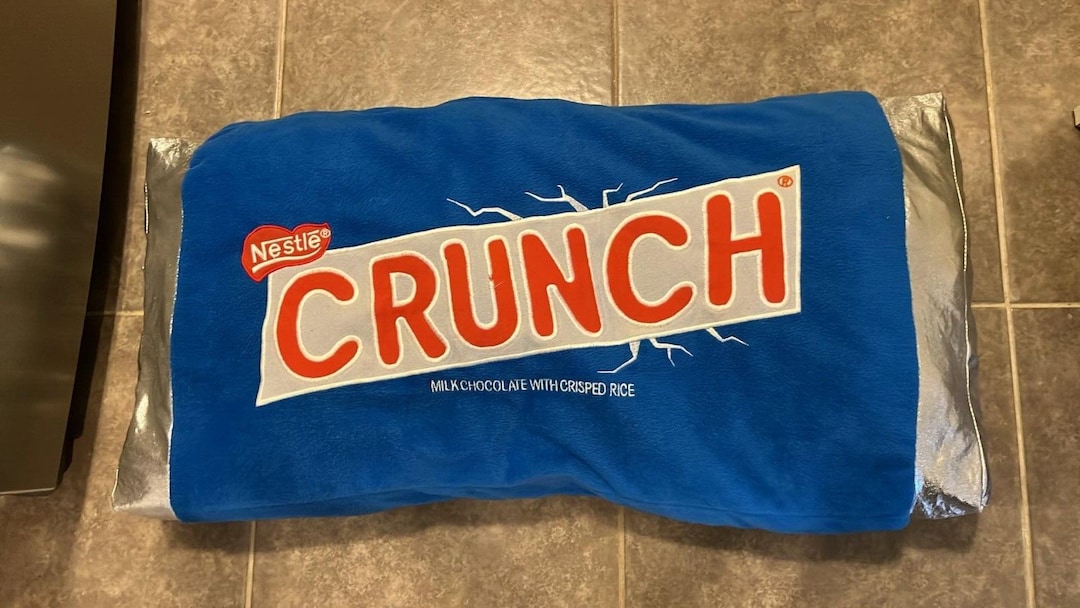 90s Nestles Crunch Chocolate Candy Decorative Plush Pillow 28 Etsy