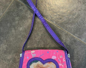Vintage Mattel Barbie Pyramid Handbags Pink Purple Confetti Bag Purse 1991