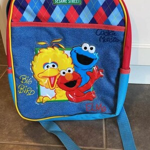 Sesame Street Mini Kids Backpack Elmo Big Bird Cookie Monster