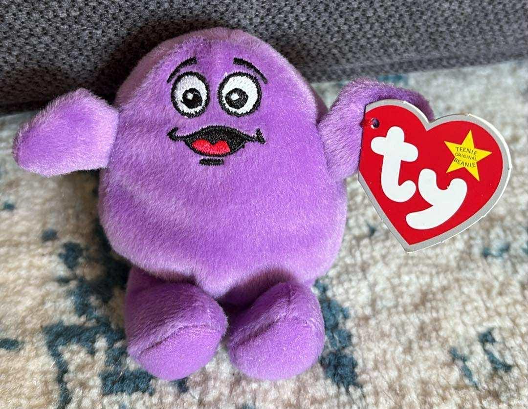 TY Teenie Beanie Baby Grimace Mcdonalds 4