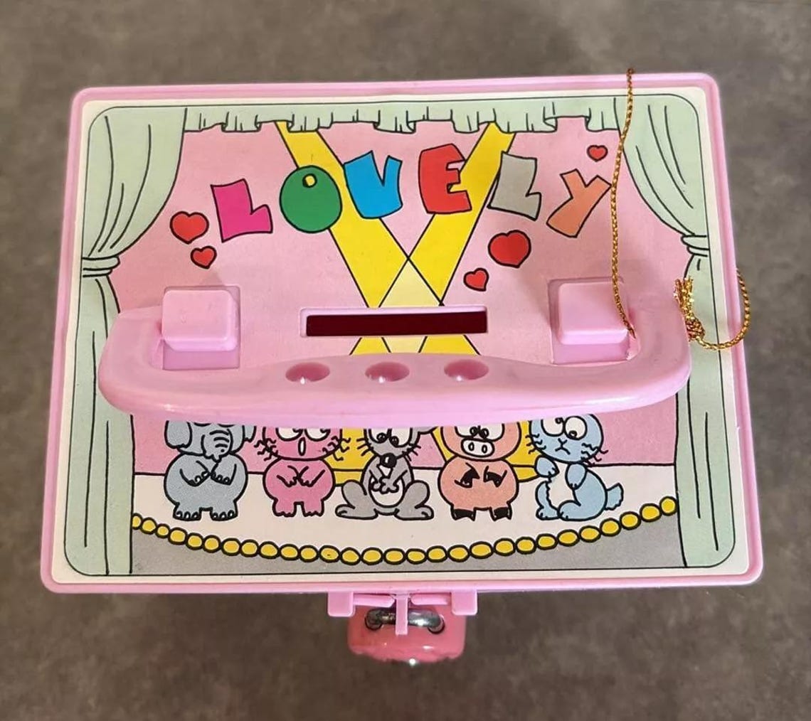 Pink Coin Boxes Vintage Lovely Pink Plastic Coin Box Bank 4 Inch Long W/lock & Key - Etsy