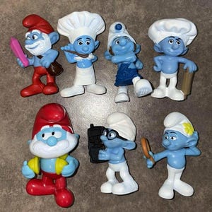 The Smurfs McDonalds Happy Meal Toys Peyo 3” PVC Cartoon 7 included