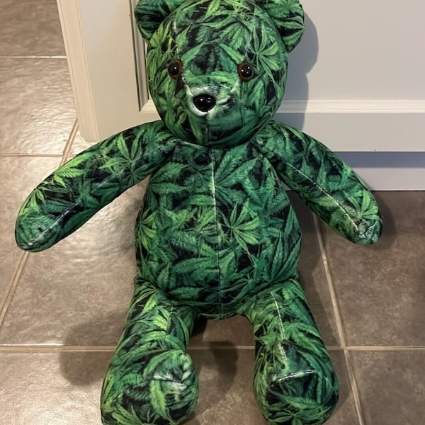 Weed Stoner Cannabis Teddy Bear Plush Toy 16"