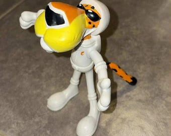 Casquette Vintage Chester Cheetah Cheetos Années 90 - Cuir, Sangle Dos, Argentée