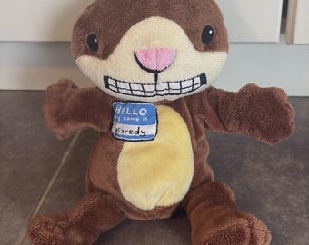 MerryMakers Scaredy Squirrel Plush Hand Puppet 12-Inch Puppet Stuffed Animal