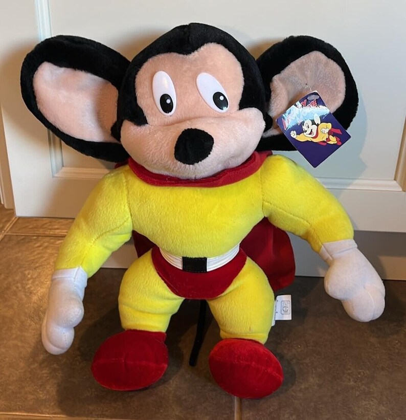 Mighty Mouse 2002 Toy Network Plush Stuffed Animal Toy W/ Tag 15 Etsy