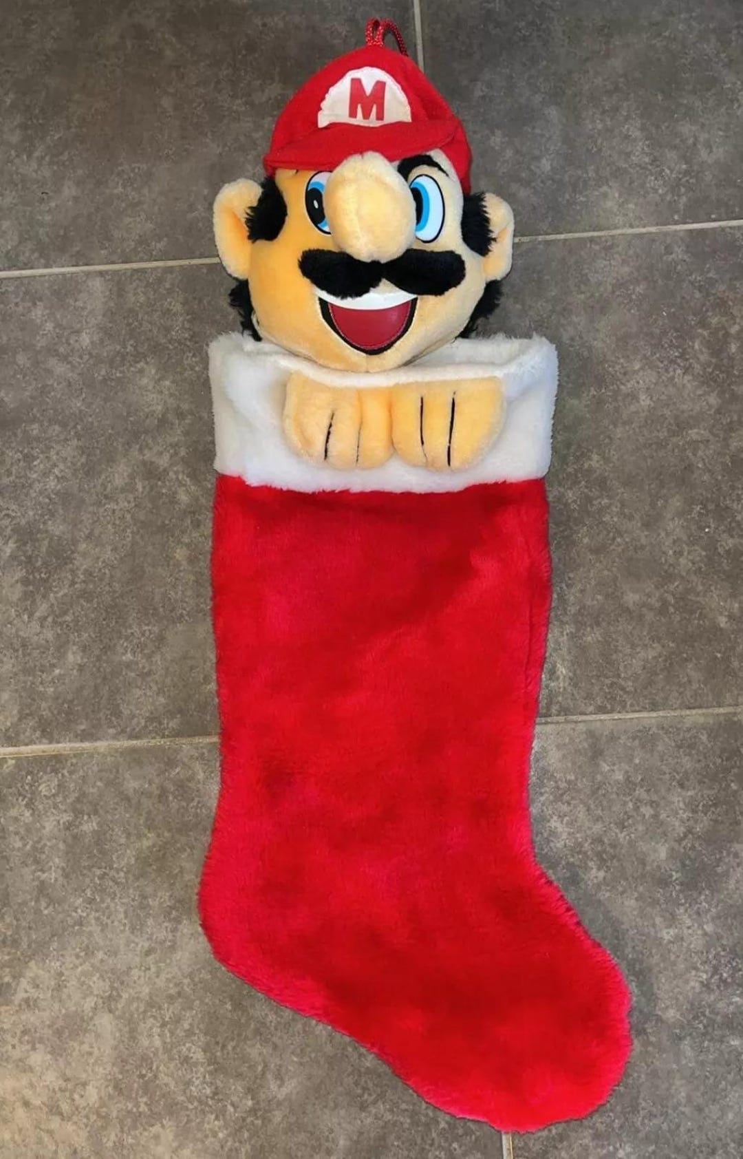 Vintage Nintendo Super Mario Bros 26 Christmas Stocking Sock Decoration ...