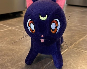 Sailor Moon Peluche Chat Chaton Poupée Luna Violet