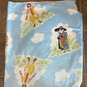 1970s McDonald’s Twin fitted Bed Sheet Texmade Truprest II Ronald Grimace