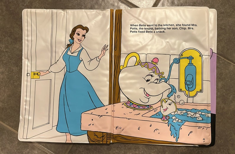Vintage 1991 Disney's Beauty and the Beast Bath Book Enchanted Castle Etsy